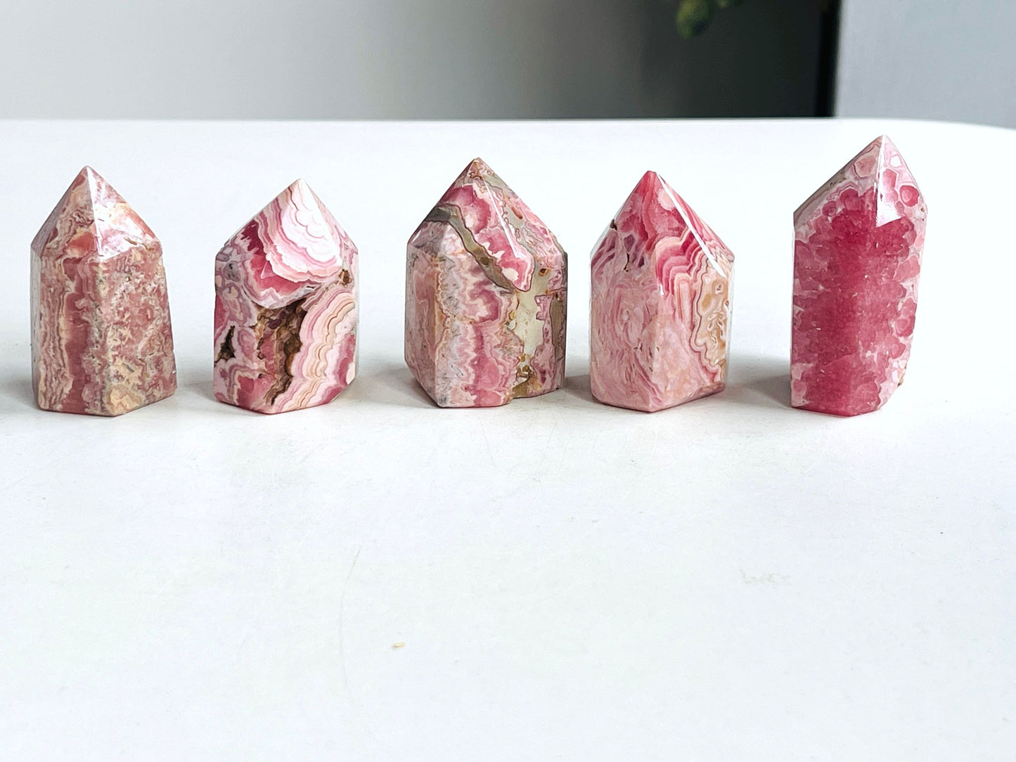 Rhodochrosite Tower, Argentina Rhodochrosite Towers, Super Special Rhodochrosite Points from Argentina, Pink Rhodochrosite,Crystal Gift P3