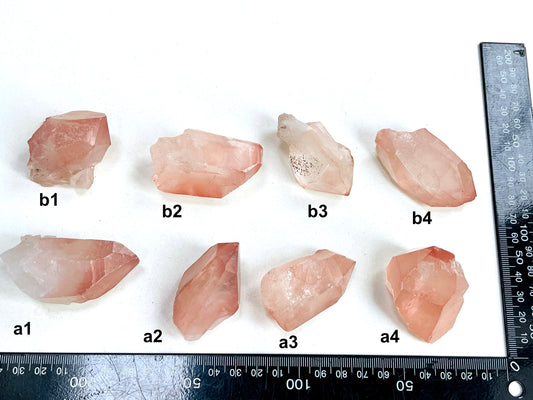 Pink Lemurian Quartz , (Scarlet Temple) Lemurian Quartz, Natural Pink Lemurian Quartz Seeds, Crystal Gifts, Raw Crystals -2