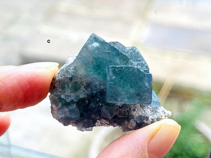 New Find Fluorite Specimen, Morandi- Green / Blue Fluorite on white Quartz from Inner Mongolia China, Chinese Fluorite