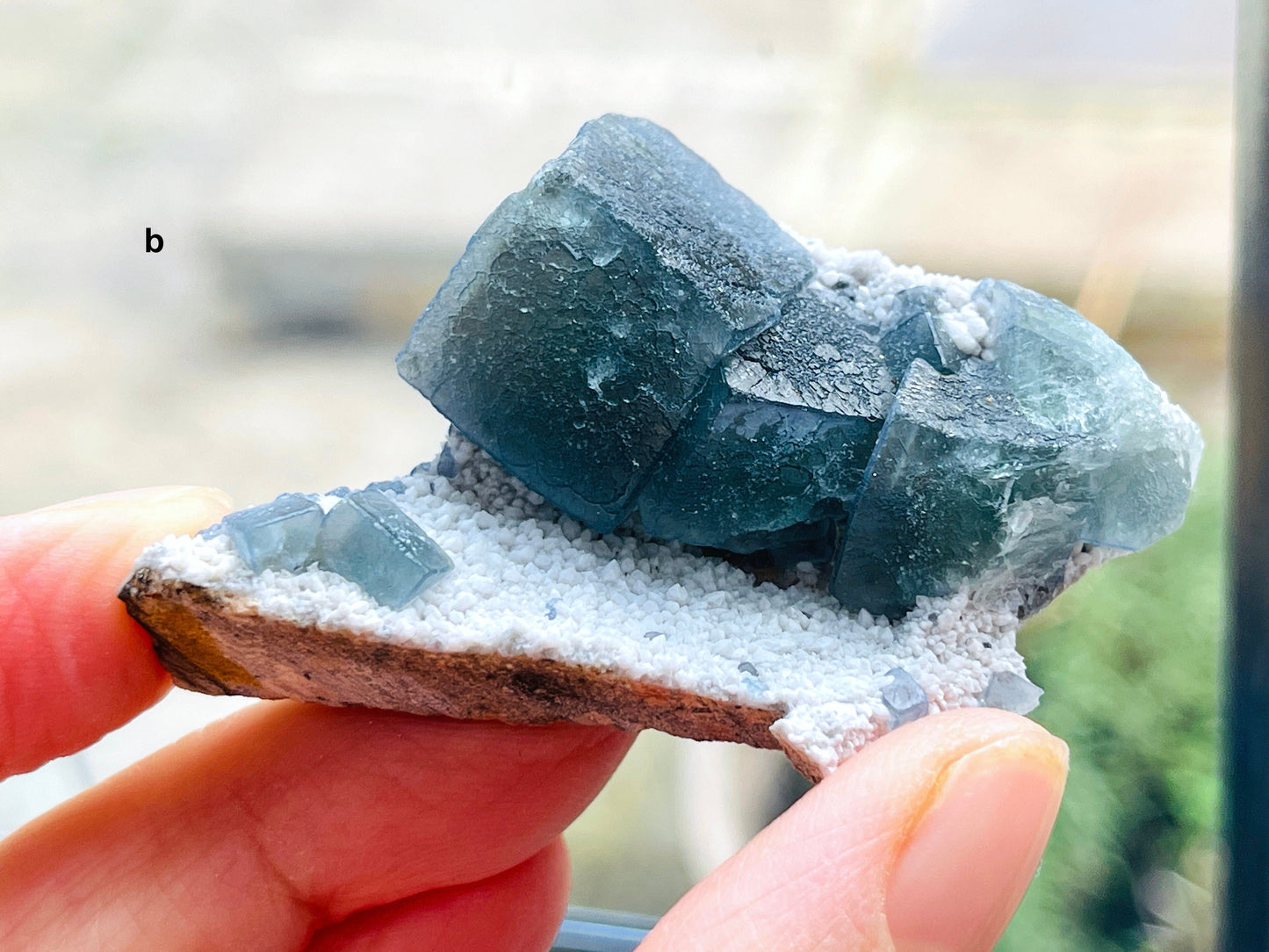 New Find Fluorite Specimen, Morandi- Green / Blue Fluorite on white Quartz from Inner Mongolia China, Chinese Fluorite