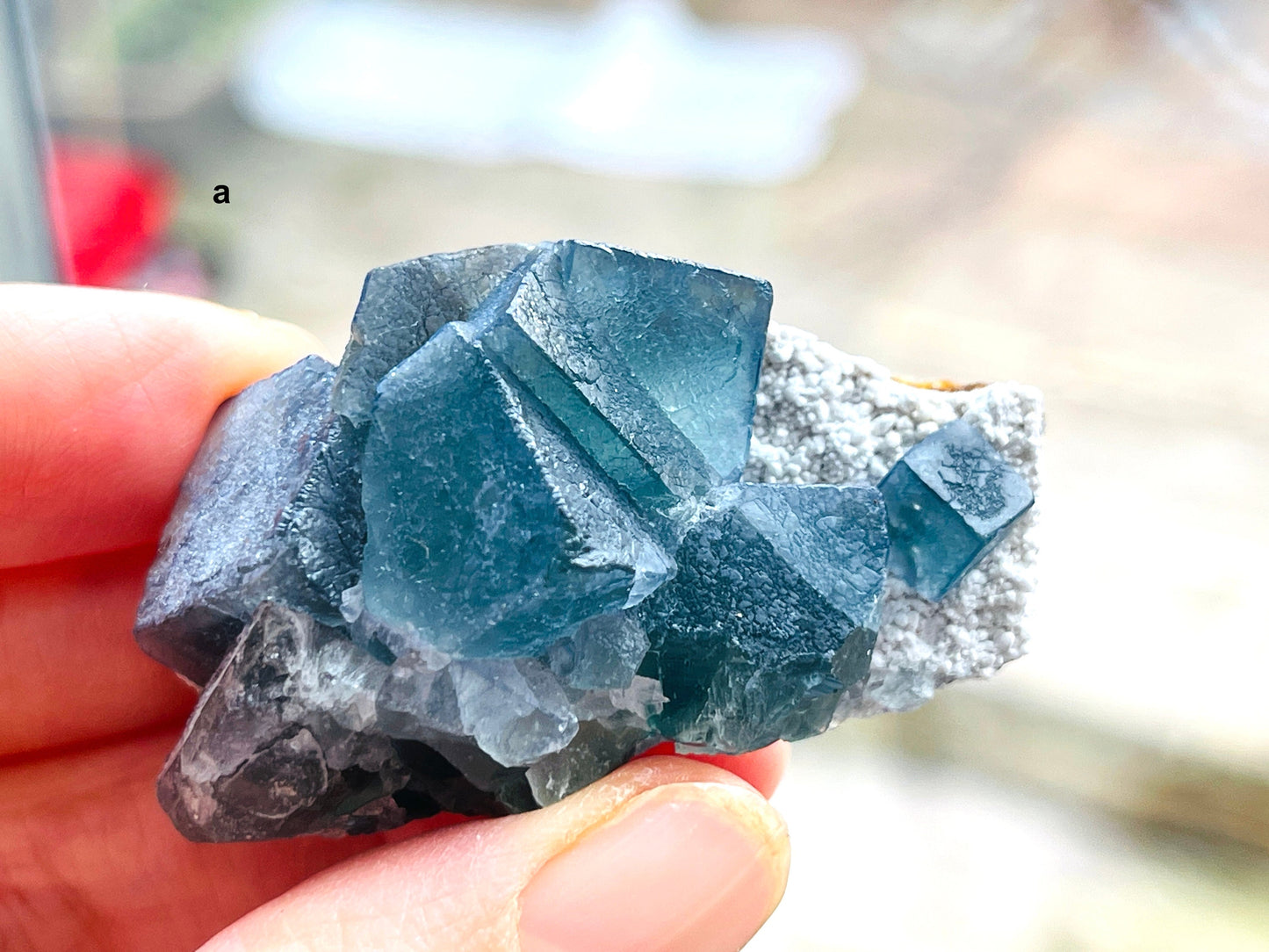 New Find Fluorite Specimen, Morandi- Green / Blue Fluorite on white Quartz from Inner Mongolia China, Chinese Fluorite