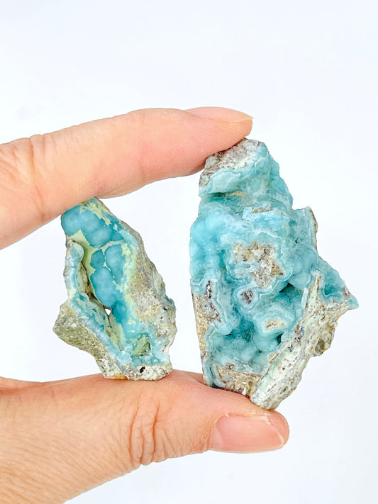 Rare Blue hemimorphite specimen, hemimorphite crystal,  small hemimorphite specimen from Wenshan, Yunnan Province, China, Crystal Gift