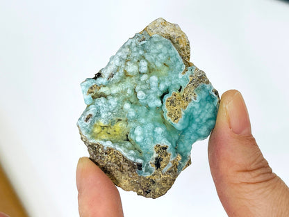 Rare Blue hemimorphite specimen, hemimorphite crystal,  small hemimorphite specimen from Wenshan, Yunnan Province, China, Crystal Gift