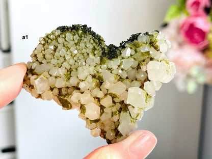 Super Sparkly Forest Epidote with Quartz Specimen, -10