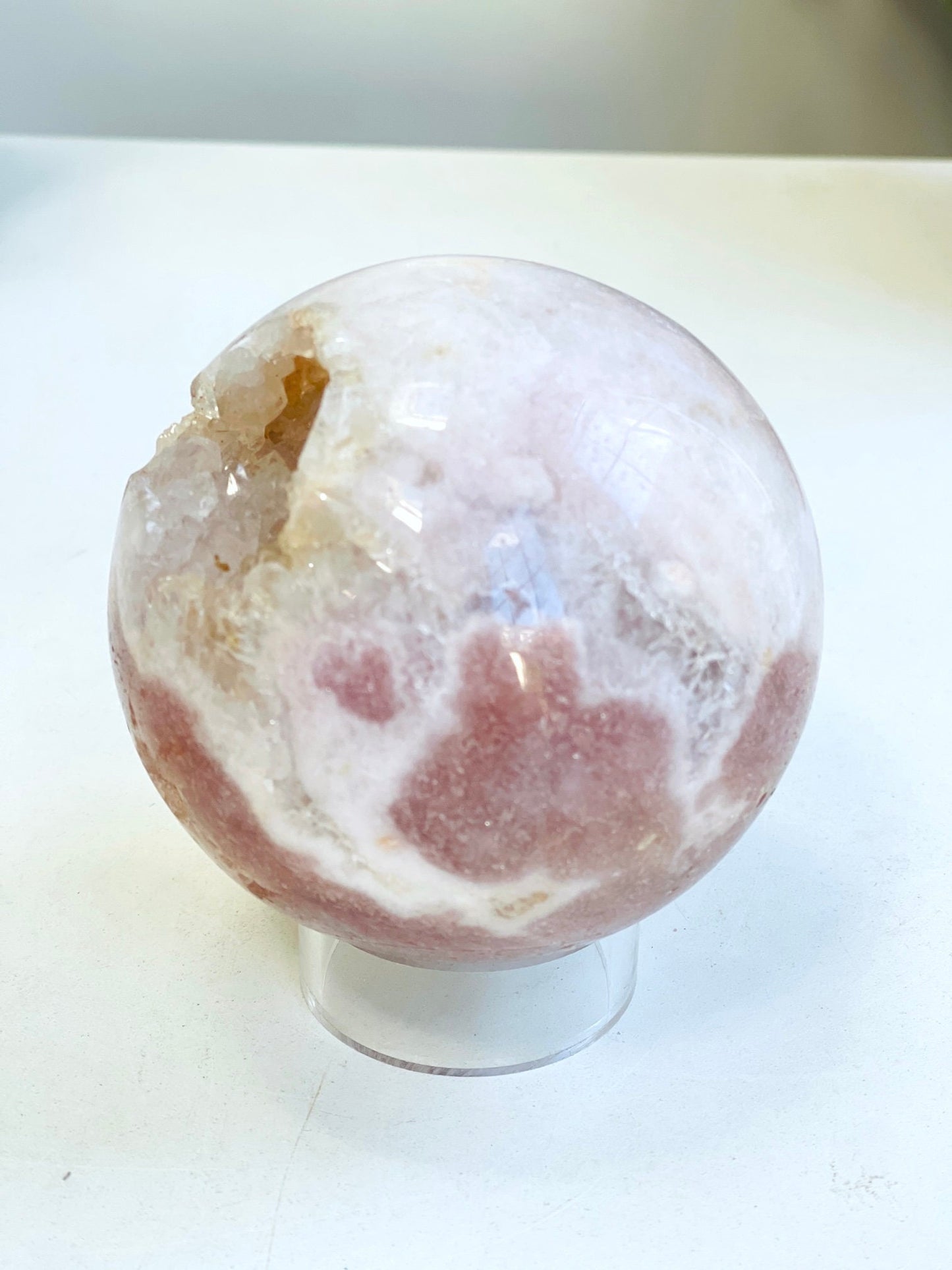 Pink Amethyst Sphere, Pink Amethyst Crystal Sphere, Dreaming Pink Amethyst Sphere, Sparkling Pink Amethyst Sphere, Crystal Gift, Home Decor