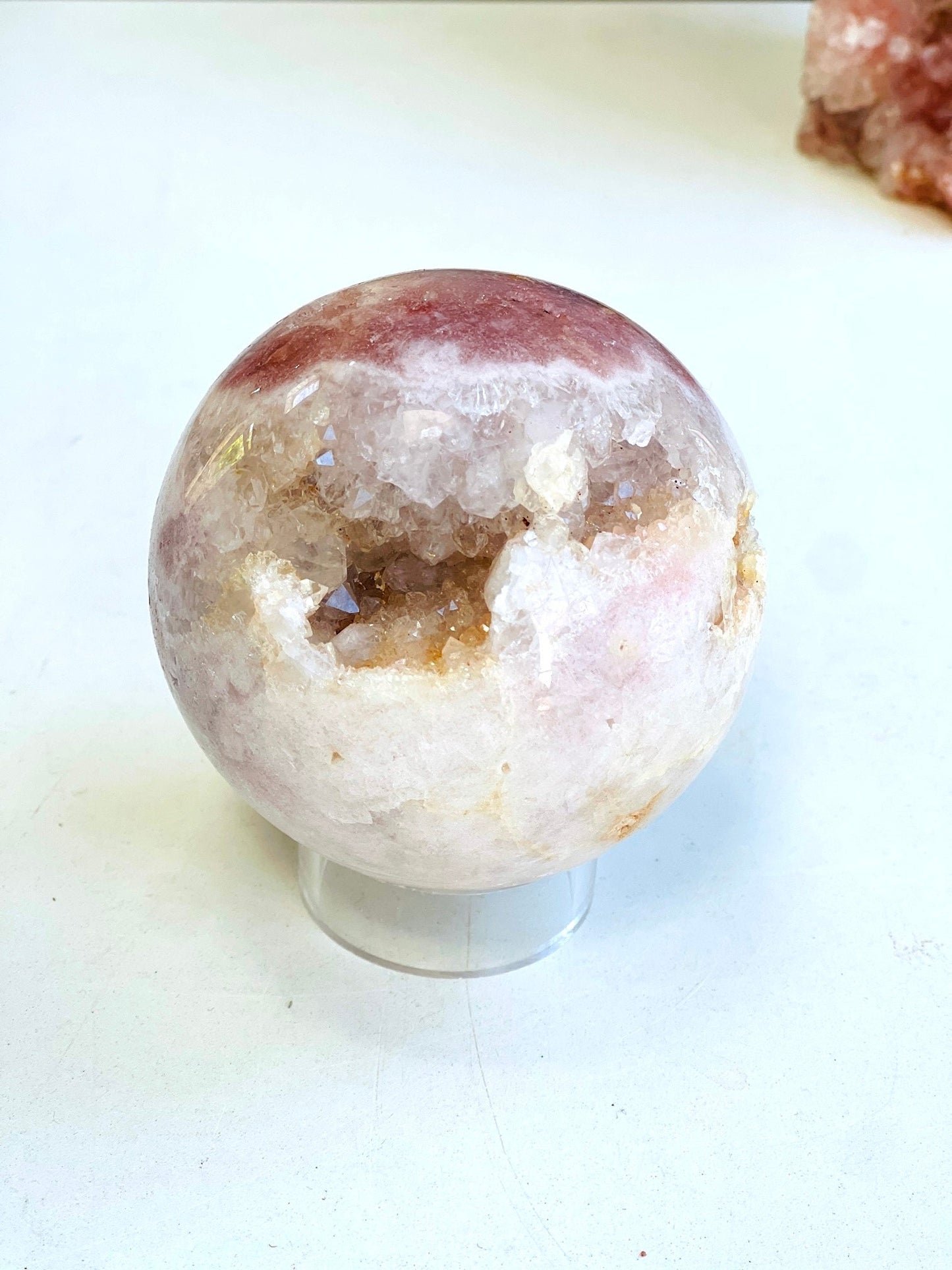 Pink Amethyst Sphere, Pink Amethyst Crystal Sphere, Dreaming Pink Amethyst Sphere, Sparkling Pink Amethyst Sphere, Crystal Gift, Home Decor