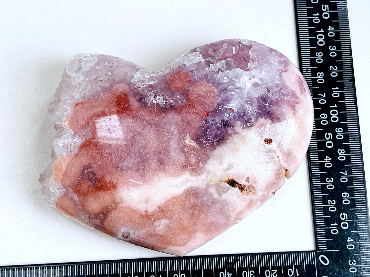 Pink Amethyst Heart, Super Extra Quality Pink Amethyst Druzy Heart,  Crystal Heart, Crystal Heart, Crystal Gift, Healing Crystal