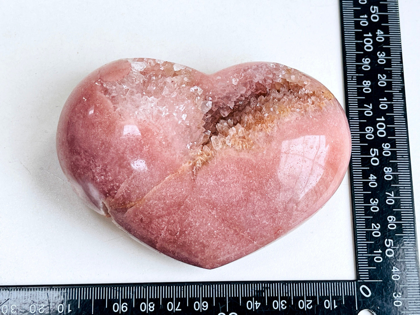 Pink Amethyst, Super Extra Quality Puffy Pink Amethyst Heart, Pink Amethyst Crystal Heart, Crystal Heart, Crystal Gift, Healing Crystal