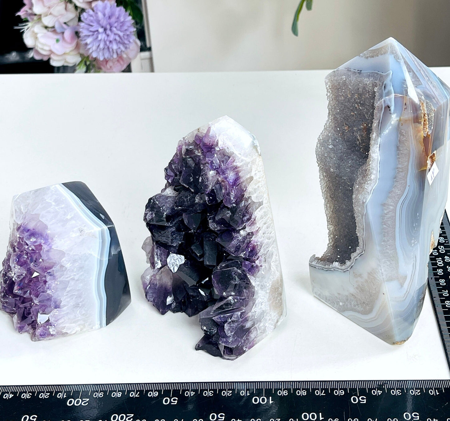 Agate Tower, Super Extra Quality Agate Druzy Tower Point, Natural Agate Tower, Healing Crystal, Balancing Crystal