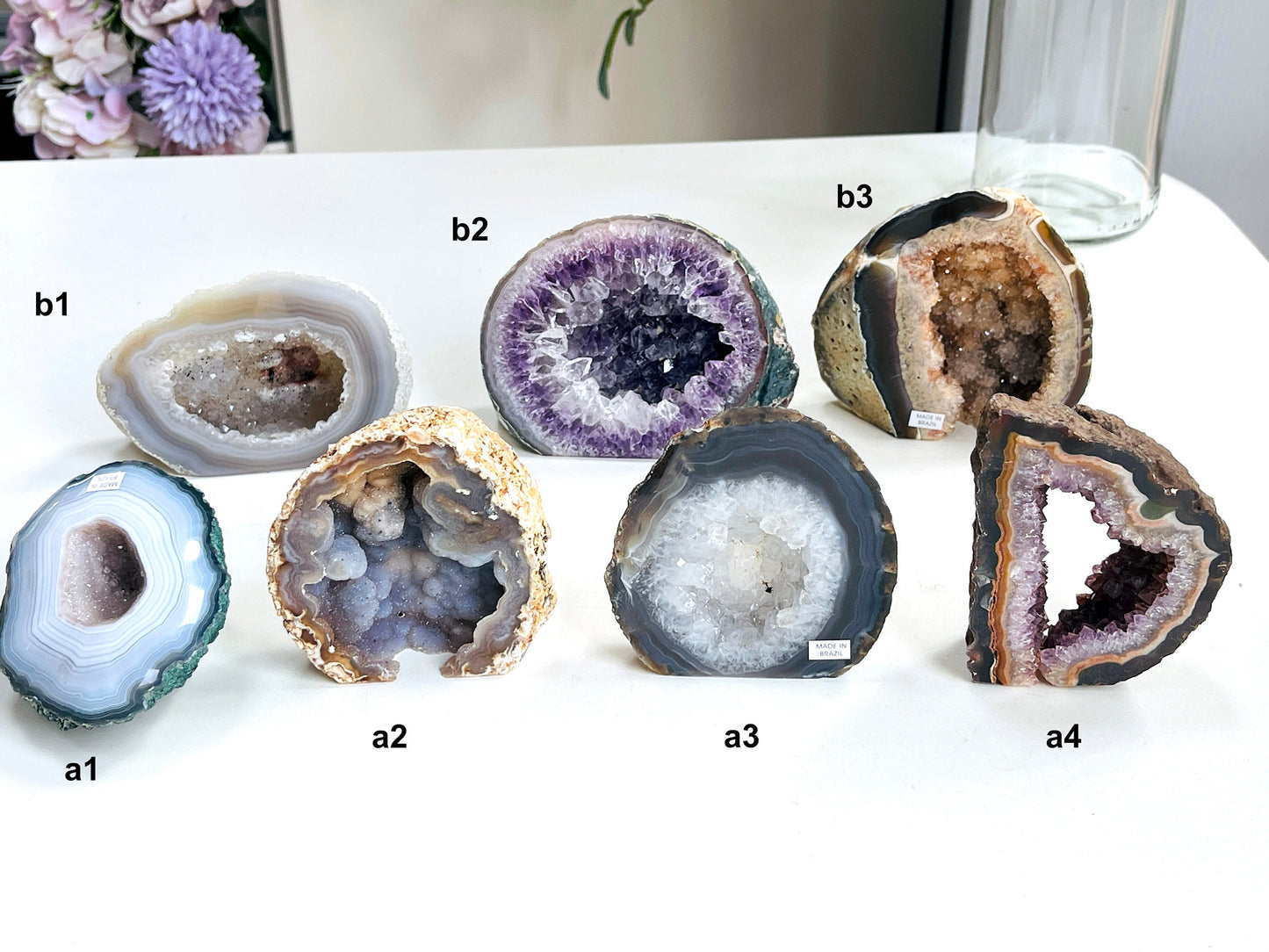 Druzy Agate Geode Cut Base