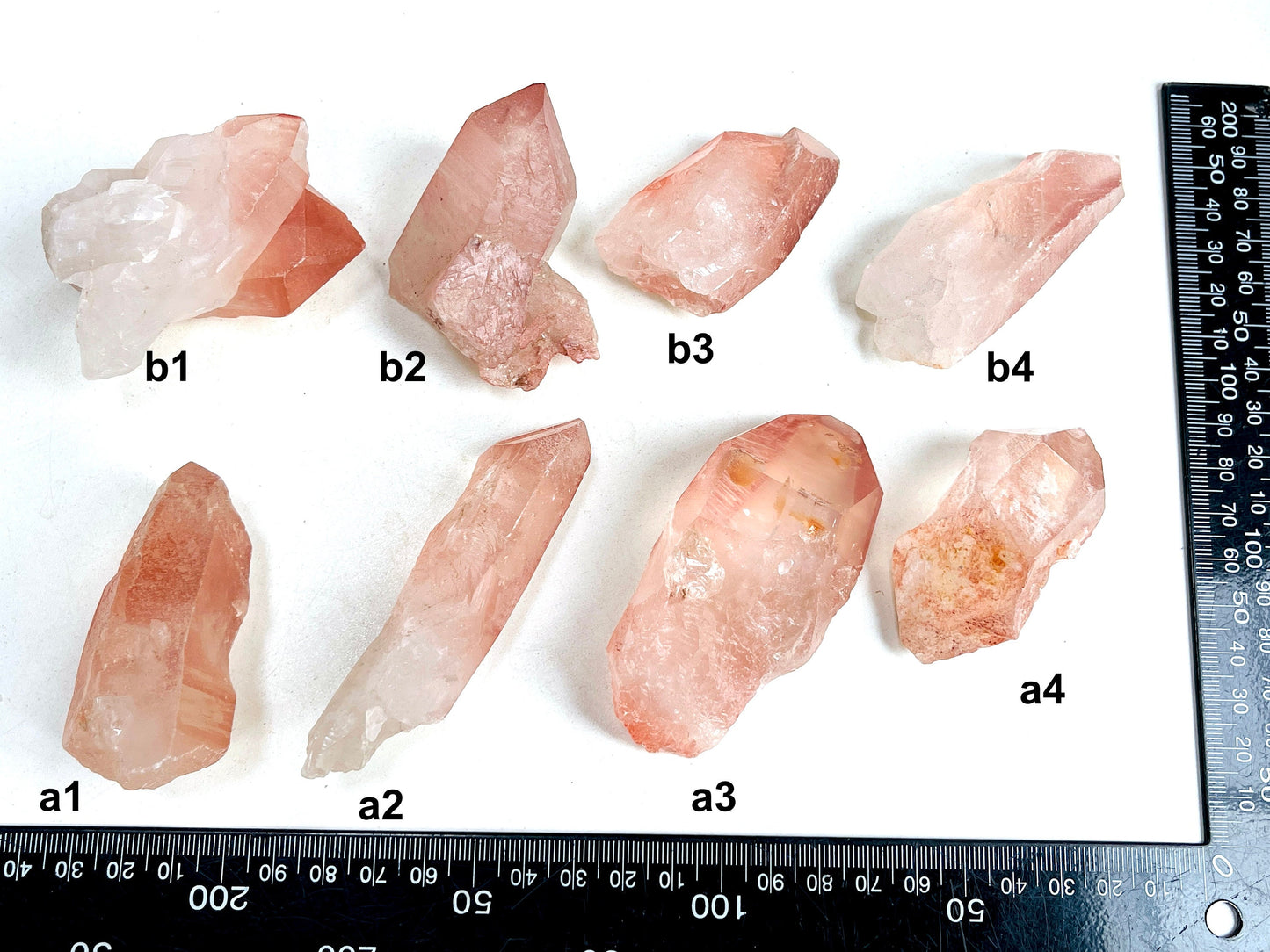 Pink Lemurian Quartz , (Scarlet Temple) Lemurian Quartz, Natural Pink Lemurian Quartz Seeds, Crystal Gifts, Raw Crystals,