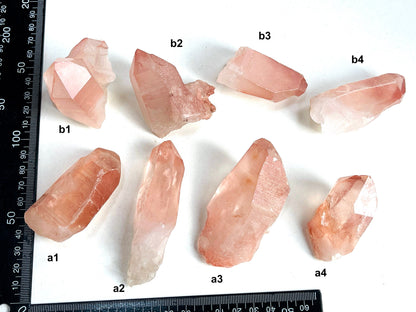 Pink Lemurian Quartz , (Scarlet Temple) Lemurian Quartz, Natural Pink Lemurian Quartz Seeds, Crystal Gifts, Raw Crystals,