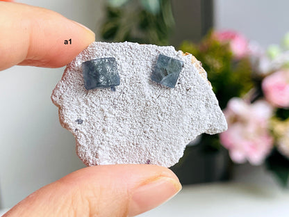 New Find Fluorite Specimen, Morandi- Green / Blue Fluorite on white Quartz from Inner Mongolia China, Chinese Fluorite