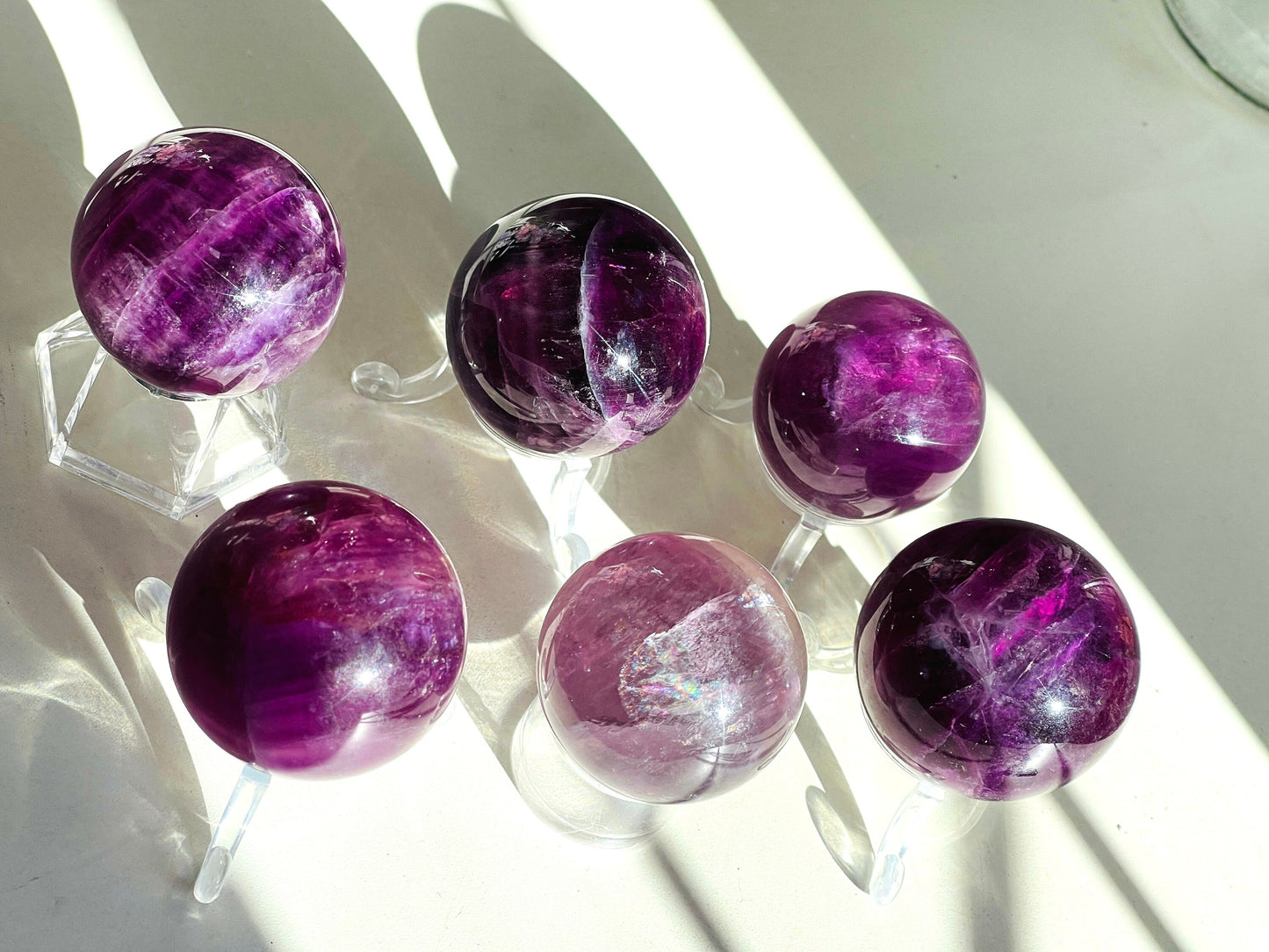 High Quality Purple Mica Fluorite balls -1