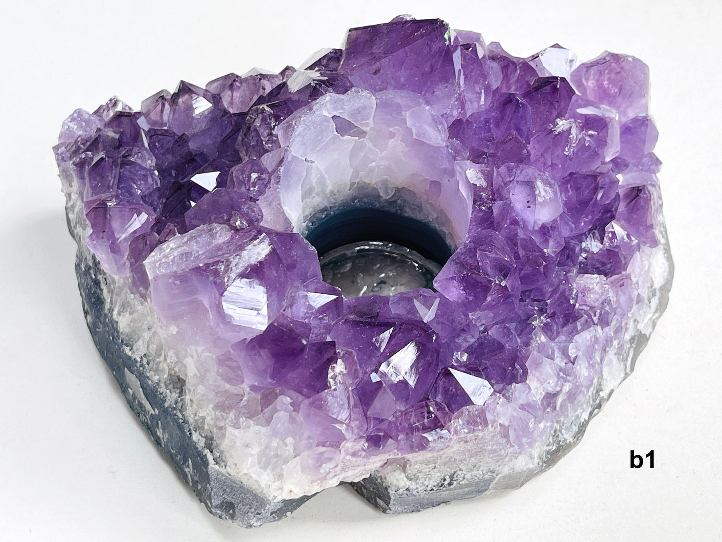 Large Amethyst Candle Holder, Natural Amethyst Tea light Holder, Amethyst Cluster Candle Holder, Amethyst Druzy Tea-light  Holder