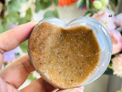 Druzy Agate Heart