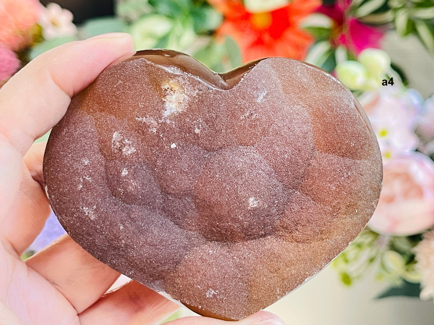 Sparkling Agate Druzy Heart