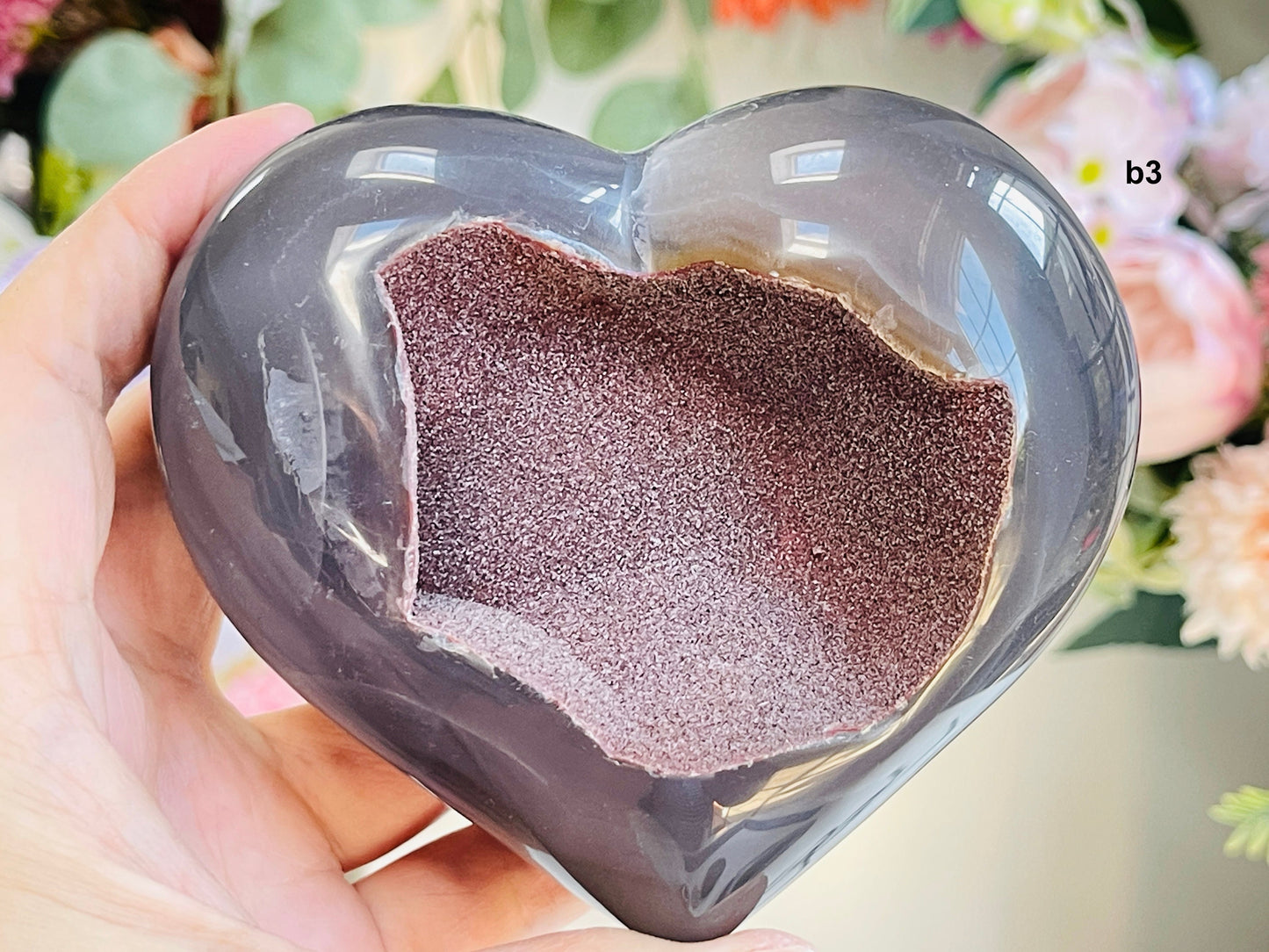 Sparkling Agate Druzy Heart