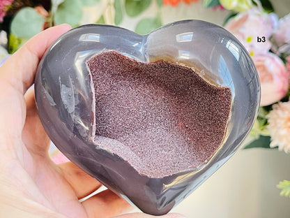 Sparkling Agate Druzy Heart