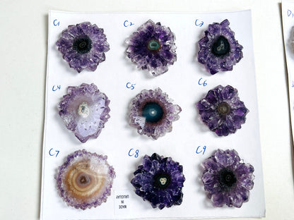 Amethyst Stalactite Slice - Stalactite Eye Slice 4