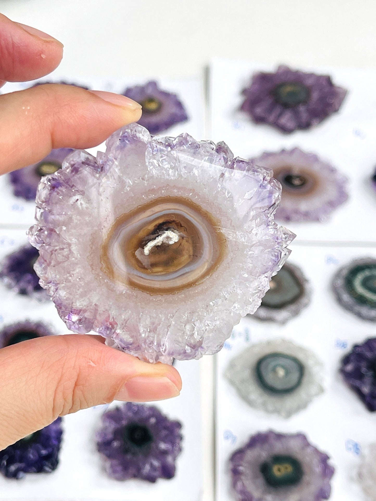 Amethyst Stalactite Slice - Stalactite Eye Slice 4