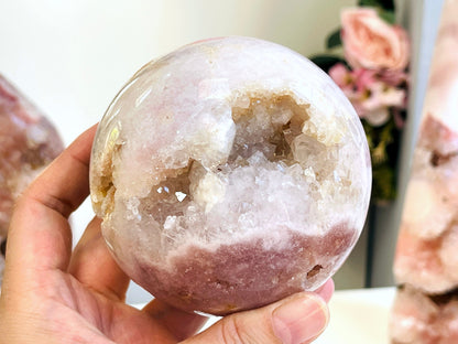 Pink Amethyst Sphere, Pink Amethyst Crystal Sphere, Dreaming Pink Amethyst Sphere, Sparkling Pink Amethyst Sphere, Crystal Gift, Home Decor