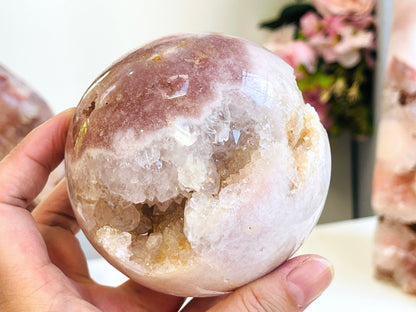 Pink Amethyst Sphere, Pink Amethyst Crystal Sphere, Dreaming Pink Amethyst Sphere, Sparkling Pink Amethyst Sphere, Crystal Gift, Home Decor