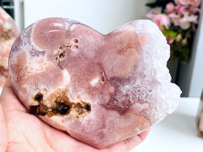 Pink Amethyst Heart, Super Extra Quality Pink Amethyst Druzy Heart,  Crystal Heart, Crystal Heart, Crystal Gift, Healing Crystal