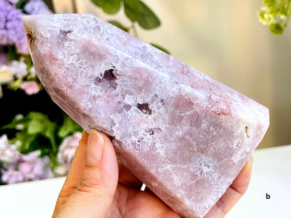 Pink Amethyst, Pink Amethyst Tower, Druzy Pink Amethyst Tower, Pink Amethyst Points, Natural Pink Amethyst