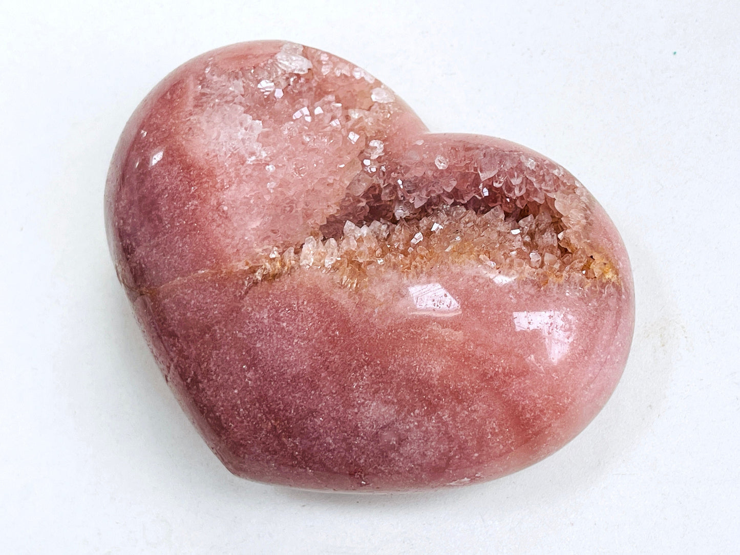 Pink Amethyst, Super Extra Quality Puffy Pink Amethyst Heart, Pink Amethyst Crystal Heart, Crystal Heart, Crystal Gift, Healing Crystal