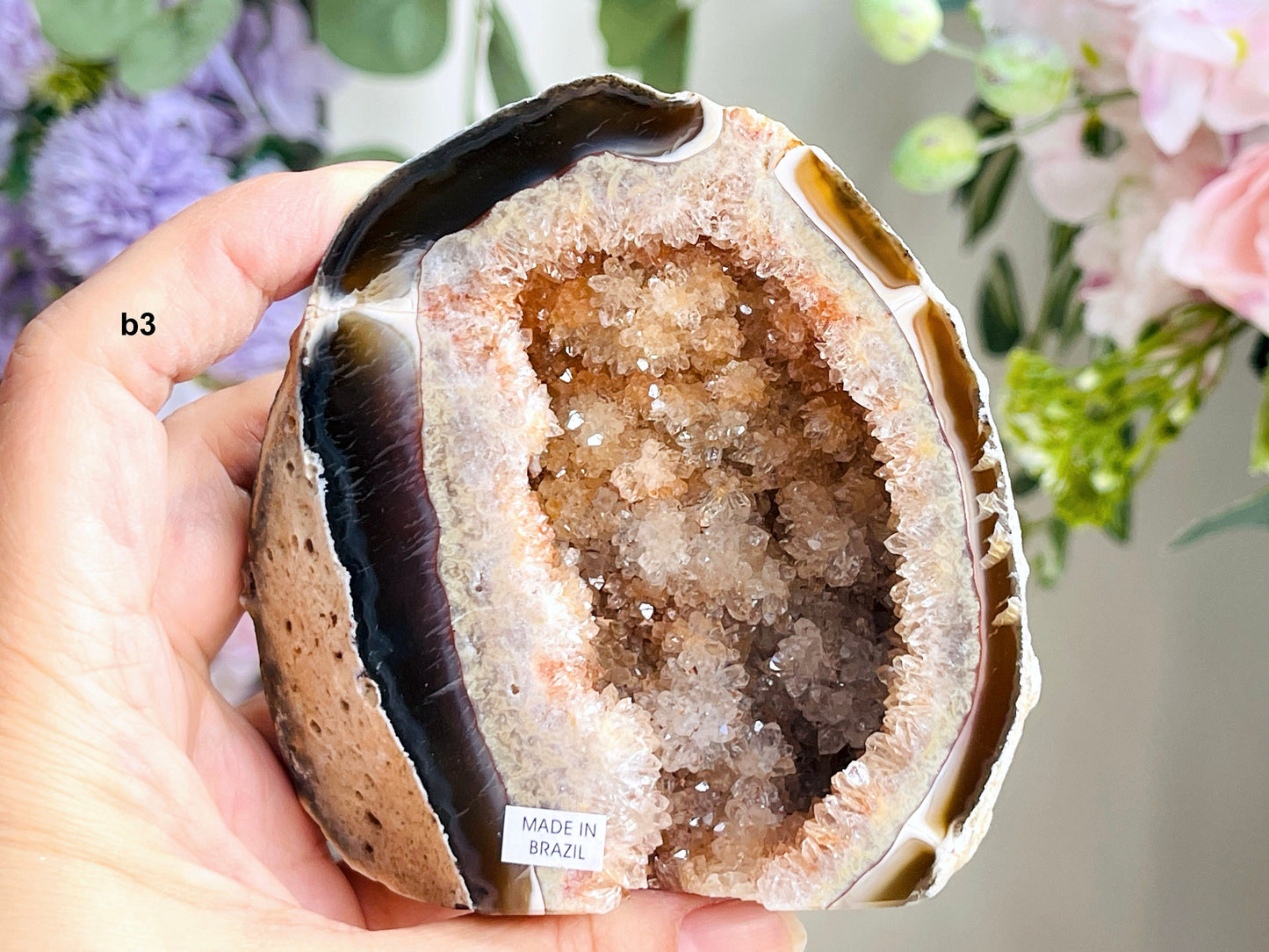 Druzy Agate Geode Cut Base