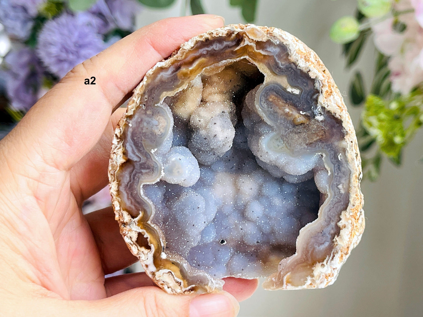 Druzy Agate Geode Cut Base