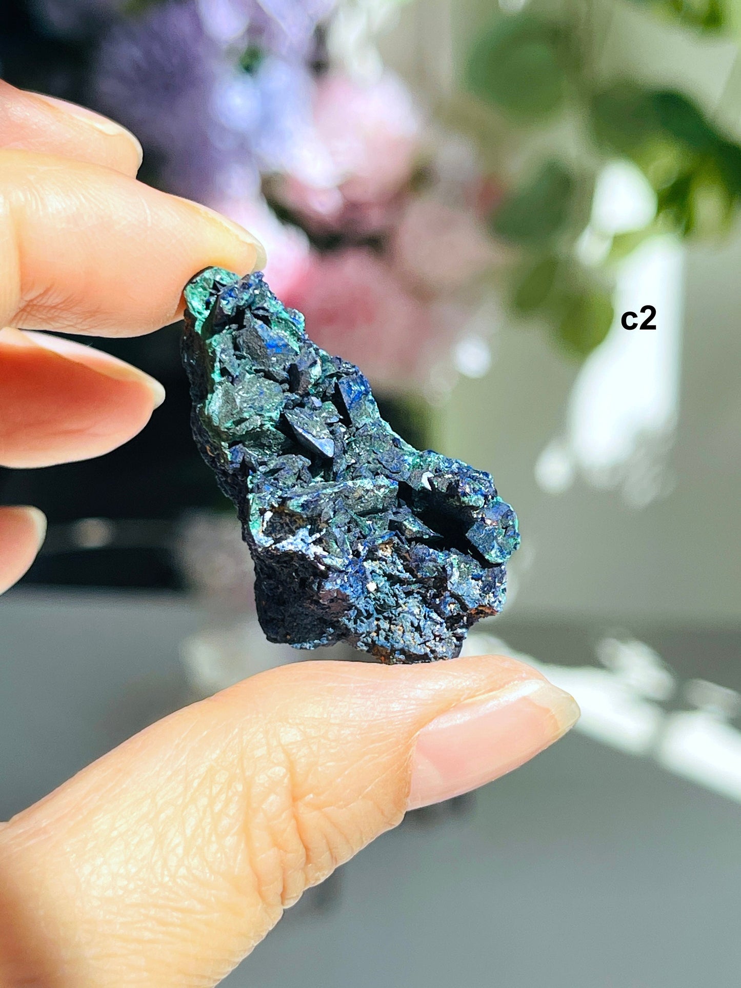 Azurite Specimen, High Grade Blue Azurite Specimen, Azurite with Malachite, Azurite Crystals on Matrix, Large Raw Azurite