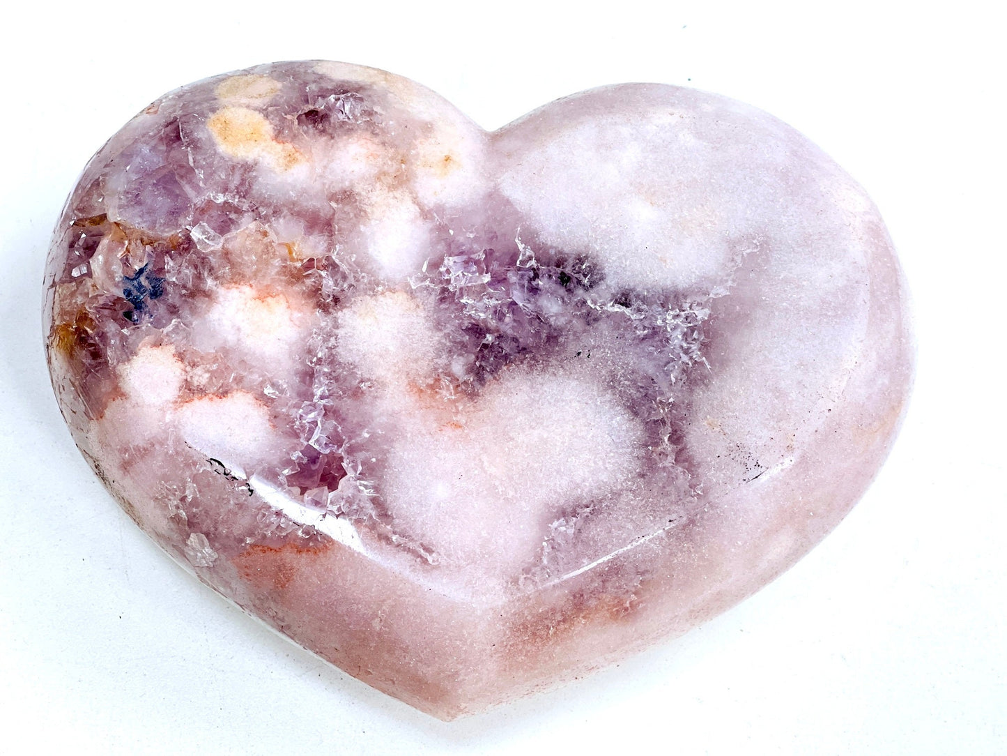 Pink Amethyst Heart, 2kg Large Pink Amethyst Druzy Heart on Metal Stand, Pink Amethyst Crystal Heart, Crystal Heart,Crystal Gift