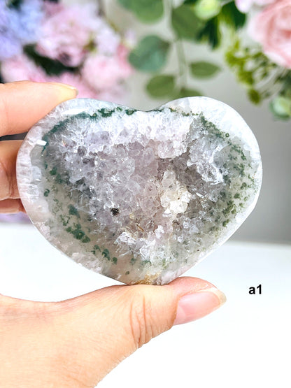 Druzy Agate Heart