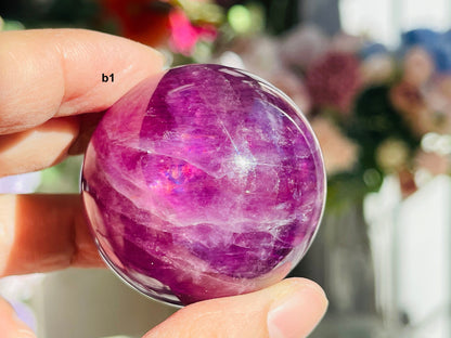 High Quality Purple Mica Fluorite balls -1