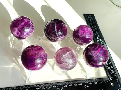 High Quality Purple Mica Fluorite balls -1