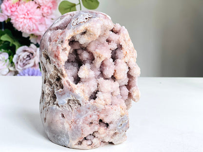 Pink Amethyst Freeform, 1.9kg Large Pink Amethyst Statement Piece, Super Druzy Pink Amethyst Crystal Freeform, Pink Amethyst Freeform