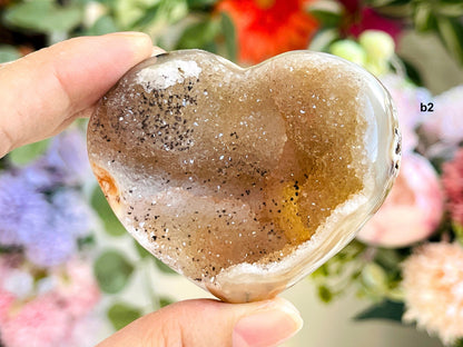 Druzy Agate Heart