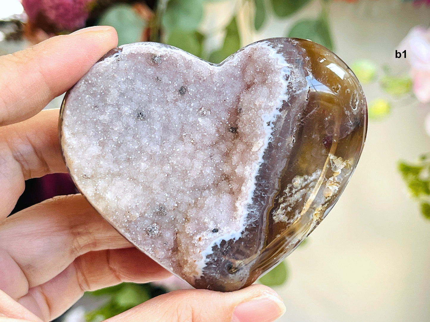 Druzy Agate Heart