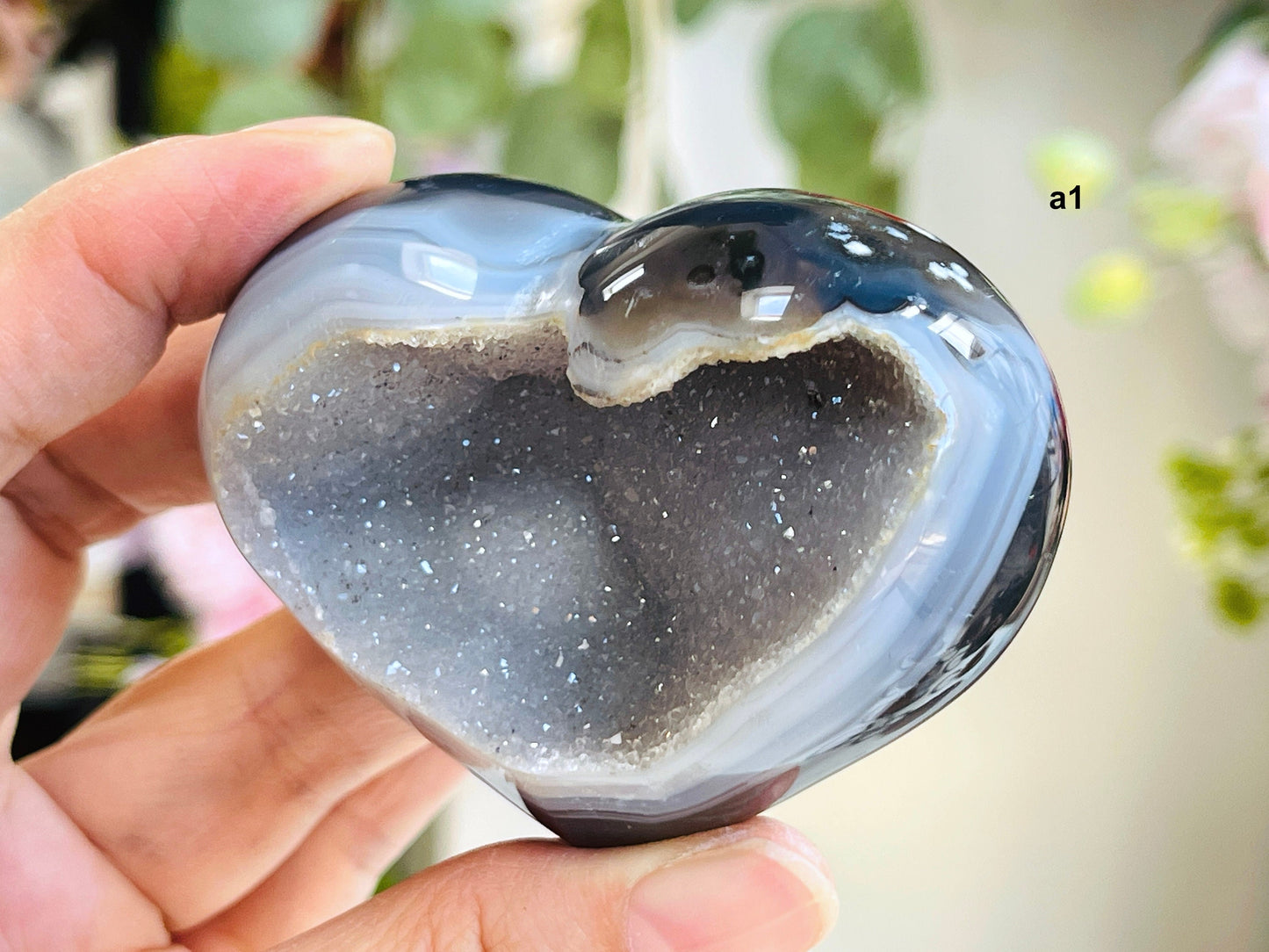 Druzy Agate Heart