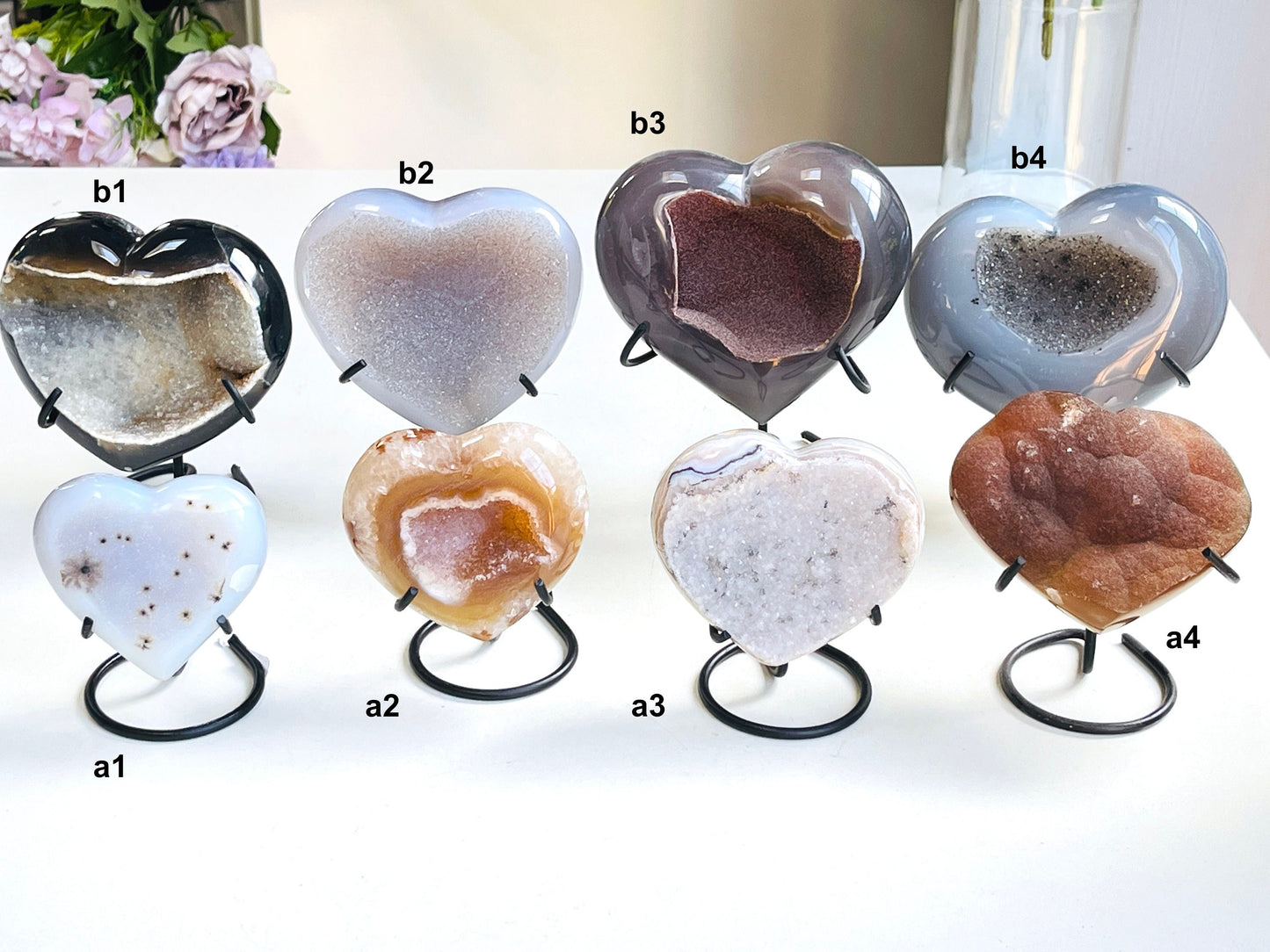 Sparkling Agate Druzy Heart