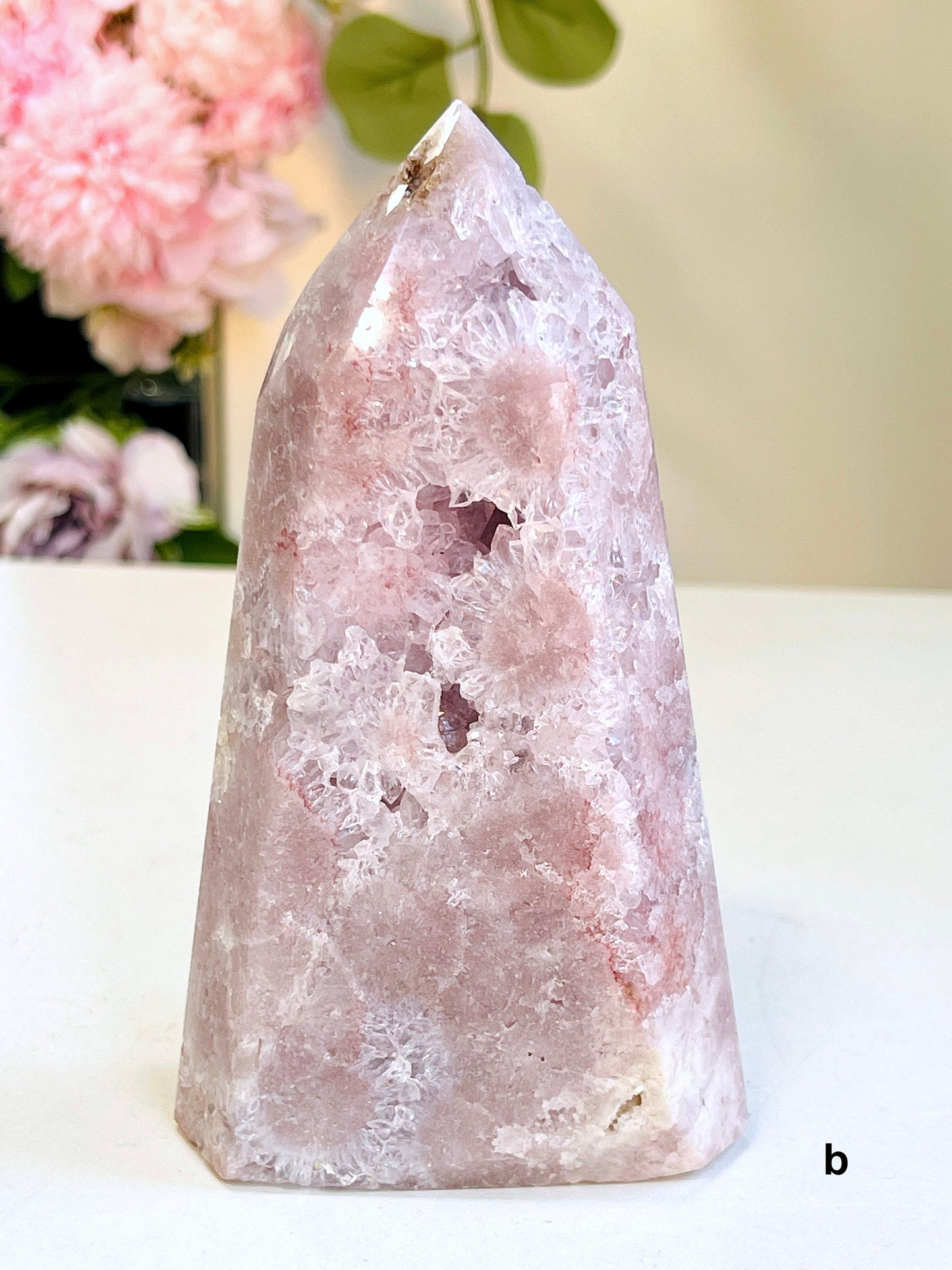 Pink Amethyst, Pink Amethyst Tower, Druzy Pink Amethyst Tower, Pink Amethyst Points, Natural Pink Amethyst