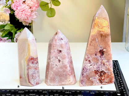 Pink Amethyst, Pink Amethyst Tower, Druzy Pink Amethyst Tower, Pink Amethyst Points, Natural Pink Amethyst