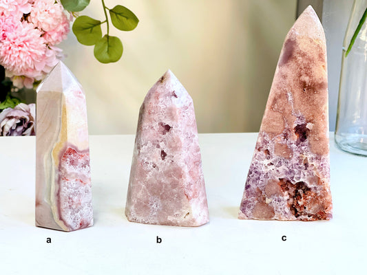 Pink Amethyst, Pink Amethyst Tower, Druzy Pink Amethyst Tower, Pink Amethyst Points, Natural Pink Amethyst