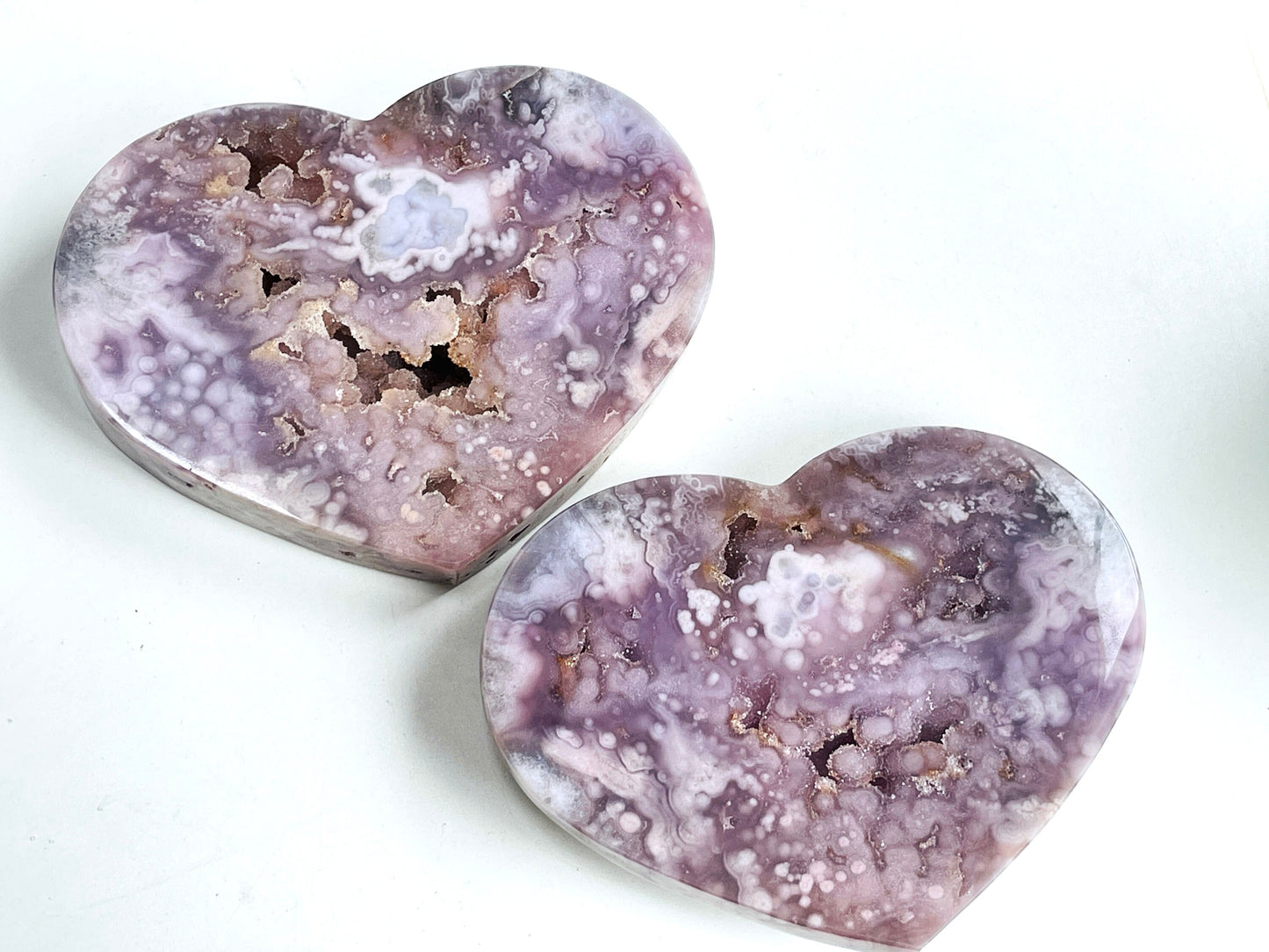 Pink Amethyst, Super Extra Quality Paired Pink Amethyst Heart, Pink Amethyst Heart Set, Pink Amethyst Crystals, Crystal Gift, Wedding gift