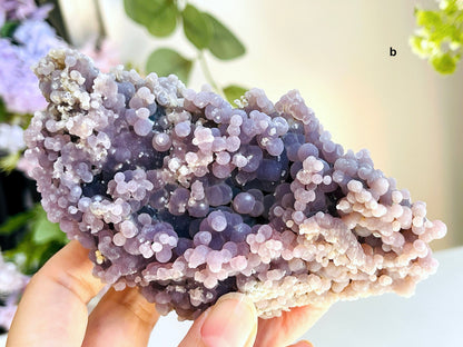 Grape Agate Cluster, Natural Free Form Grape Agate,Grape Agate, Raw Grape Agate, One Piece, Chalcedony Quartz Mineral Specimen-12