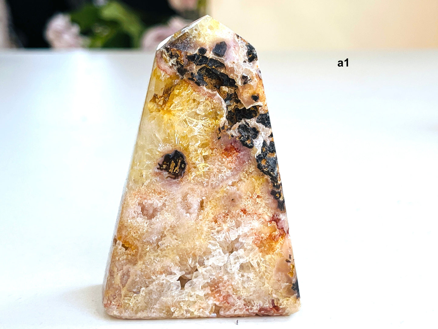 Super Extra Quality Agate Druzy Tower Point,