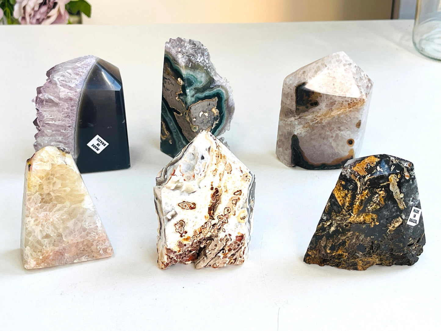 Super Extra Quality Agate Druzy Tower Point,