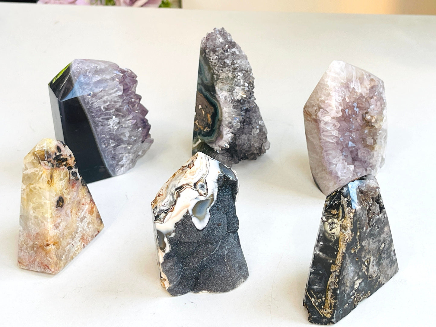 Super Extra Quality Agate Druzy Tower Point,